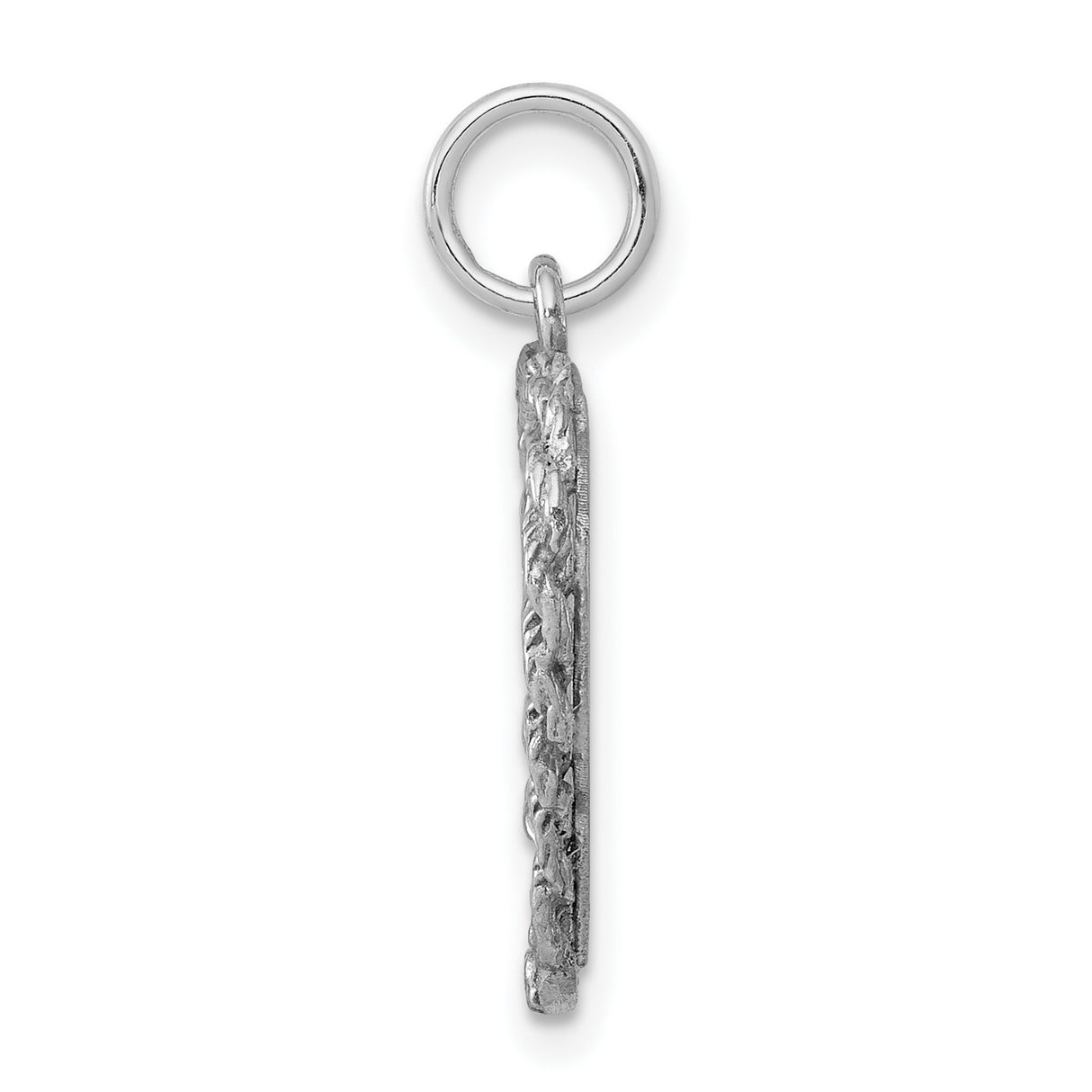 My Confirmation Words and Dove Heart Charm Pendant in Real 925 Sterling Silver