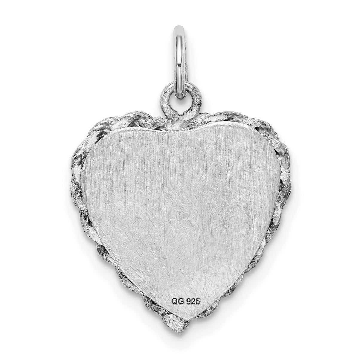 My Confirmation Words and Dove Heart Charm Pendant in Real 925 Sterling Silver