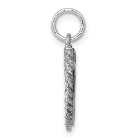 My Confirmation Words and Dove Heart Charm Pendant in Real 925 Sterling Silver