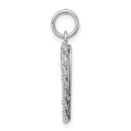 Sterling Silver Heart Pendant with Chalice Engraving, Holy Communion Religious Charm