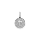 Sterling Silver Cross Pendant with Radiant Beams, Christian Medal for Men and Women