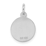 Cross Disc Charm Pendant in Real 925 Sterling Silver