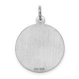 Cross Disc Charm Pendant in Real 925 Sterling Silver