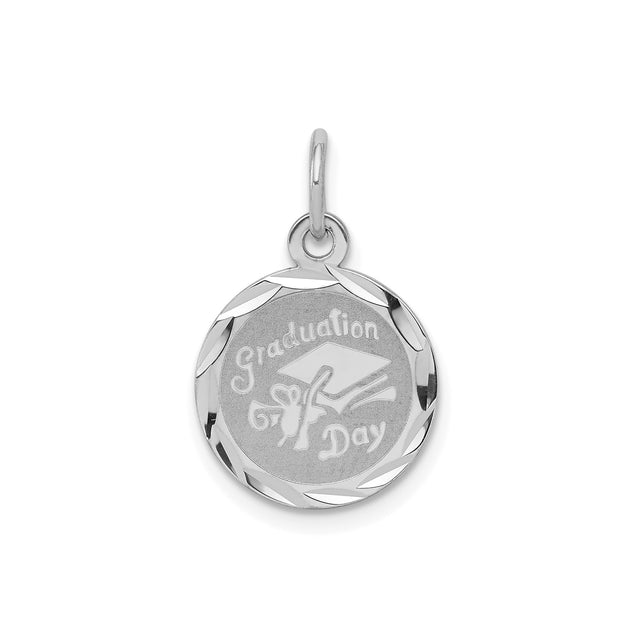 Sterling Silver Pendant with Graduation Cap and Diploma Design, Unisex Academic Keepsake Charm