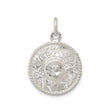 Sterling Silver Viking Pendant with Round Dome Shield and Norse Warrior Design
