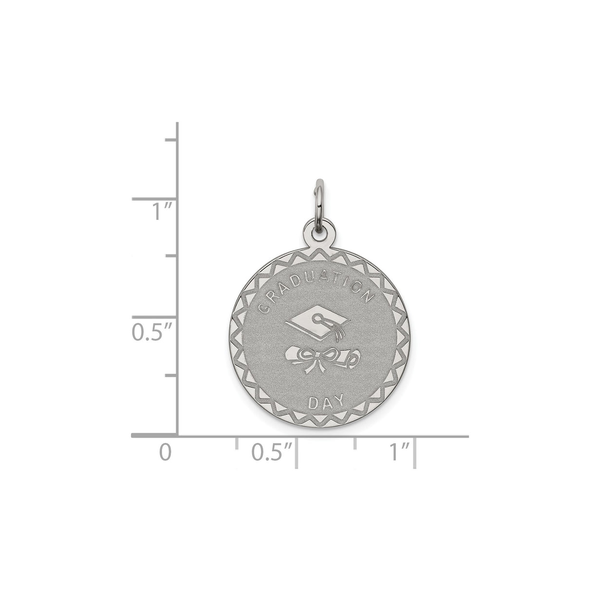 Sterling Silver Graduation Pendant with Cap and Diploma Design, Unisex Milestone Charm