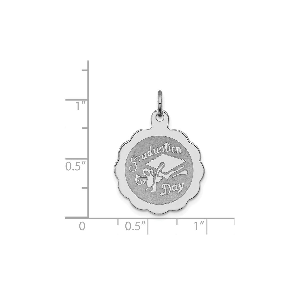 Sterling Silver Graduation Pendant with Cap, Diploma, and Tassel Symbols