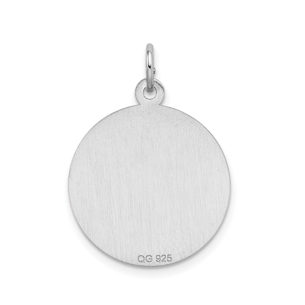Sterling Silver Sweet Sixteen Round Pendant with Geometric Border Charm for Teen Girl