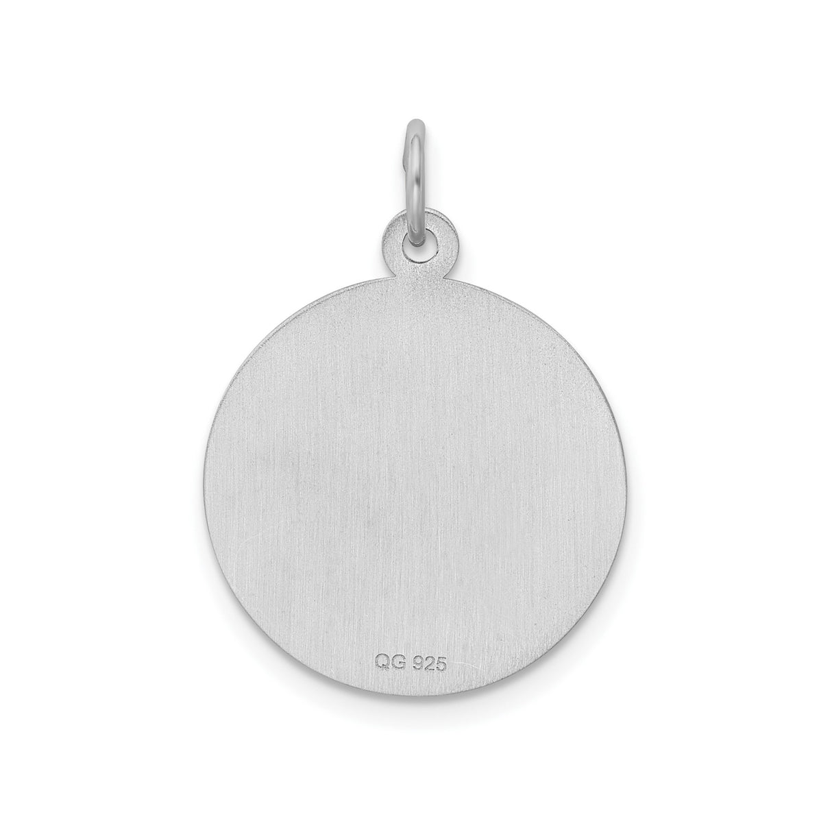 Sterling Silver Pendant with Happy Birthday Engraving and Geometric Border Design
