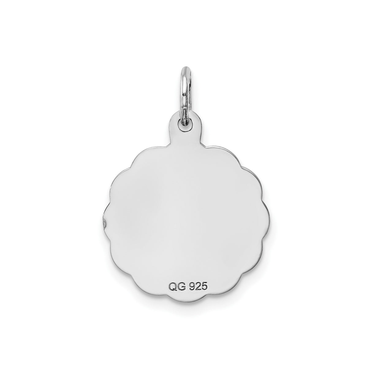 Sterling Silver Scalloped Pendant with Stork and Baby, Its a Boy, Maternity Jewelry Charm