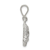 Sterling Silver Alligator Pendant, Detailed Reptile Design, Animal Totem Jewelry for Men and Women