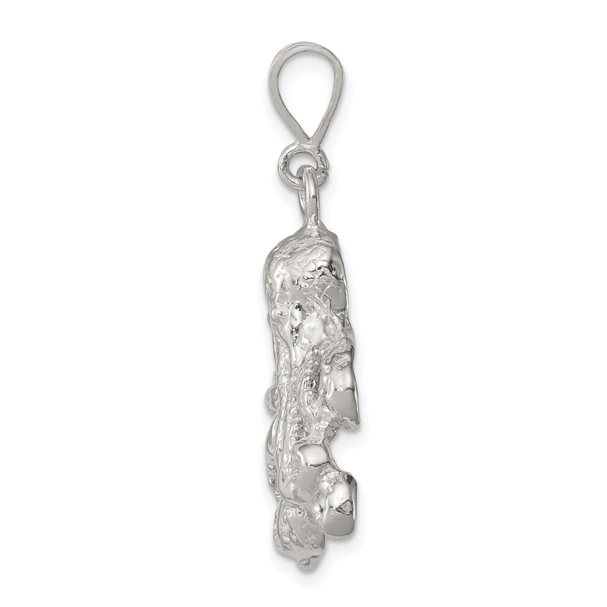Sterling Silver Octopus Pendant with Tentacle Design, Nautical Marine Animal Charm
