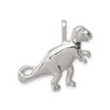 Sterling Silver Dinosaur Pendant with Detailed T Rex Design, Unisex Fossil Jewelry