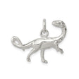 Sterling Silver Dinosaur Pendant with Realistic Sauropod Design, Polished Finish, Unisex Jewelry