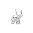 Sterling Silver Elephant Pendant with Raised Trunk, Boho Spiritual Talisman Jewelry