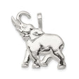 Sterling Silver Elephant Pendant with Raised Trunk Symbolizing Strength and Wisdom