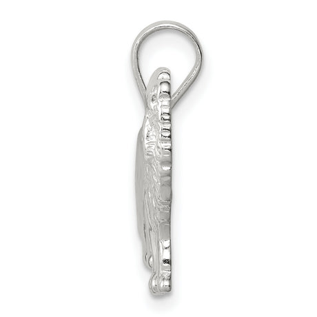 Male Lion Charm Pendant in Real 925 Sterling Silver