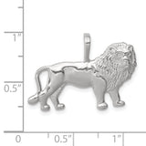 Male Lion Charm Pendant in Real 925 Sterling Silver