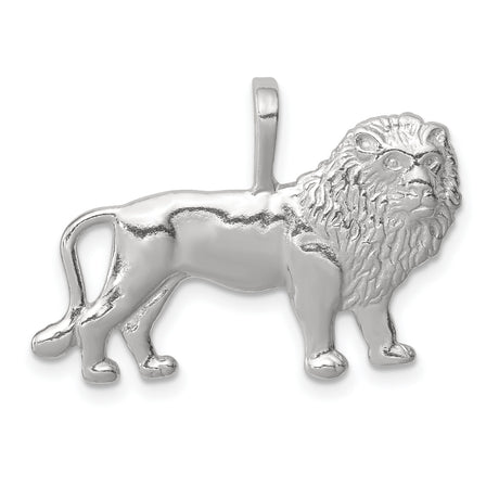 Male Lion Charm Pendant in Real 925 Sterling Silver