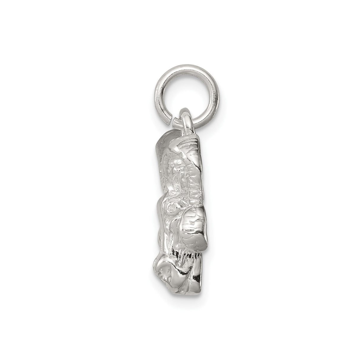 Sterling Silver Ram Head Pendant with Curled Horns, Aries Zodiac Symbol Jewelry