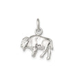Sterling Silver Buffalo Pendant Charm with 3D Bison Design, Western Wildlife Theme