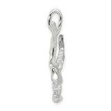 Sterling Silver Eagle Pendant with High Polish Flying Eagle Design for Men or Unisex Wear