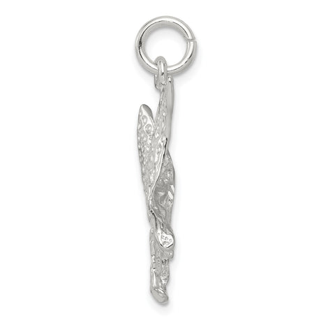 Sterling Silver Eagle Pendant with Detailed Flying Eagle Design, Patriotic Symbolic Jewelry for Men