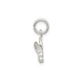 Sterling Silver Hummingbird Charm Pendant, Detailed Flying Bird Nature-Inspired Design