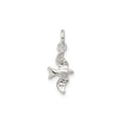 Sterling Silver Seagull Pendant or Charm, Flying Bird Ocean Jewelry, Symbol of Freedom and Peace