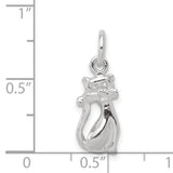 Cat Charm Pendant in Real 925 Sterling Silver