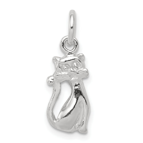 Cat Charm Pendant in Real 925 Sterling Silver