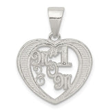 Sterling Silver Heart Pendant with Number 1 Mom Design, Sentimental Jewelry for Women