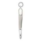 Sterling Silver Italian Horn Pendant, Cornicello Amulet for Protection and Good Luck