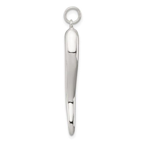 Sterling Silver Italian Horn Pendant, Cornicello Amulet for Protection and Good Luck