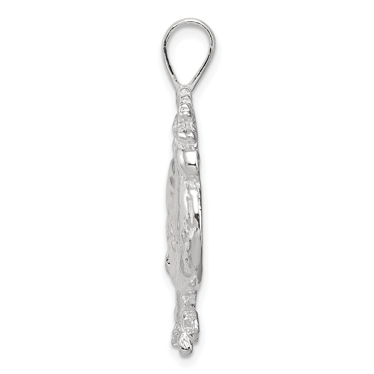 Sterling Silver Rooster Pendant with Detailed 3D Design, Symbol of Confidence and Awakening