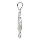 Sterling Silver Rooster Pendant with Detailed 3D Design, Symbol of Confidence and Awakening