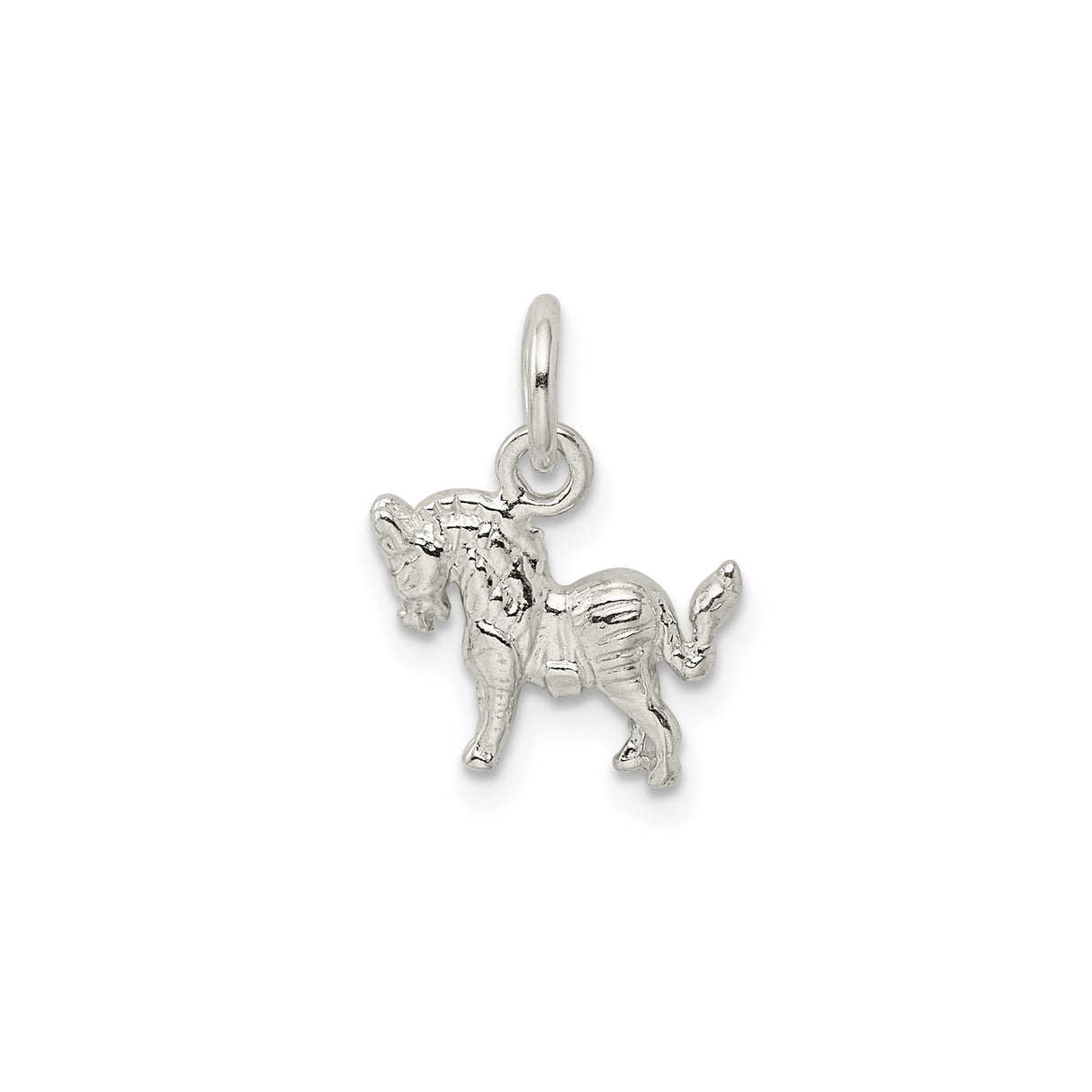 Sterling Silver Unicorn Charm Pendant, Detailed Fantasy Design for Women or Girls