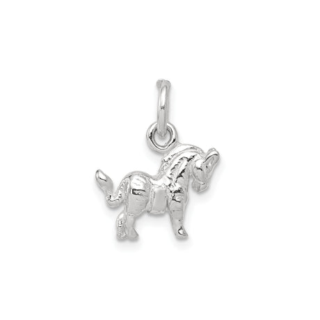 Sterling Silver Unicorn Charm Pendant, Detailed Fantasy Design for Women or Girls