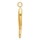 Sterling Silver Cornicello Horn Pendant, Italian Amulet for Good Luck and Protection