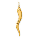 Sterling Silver Cornicello Horn Pendant, Italian Amulet for Good Luck and Protection