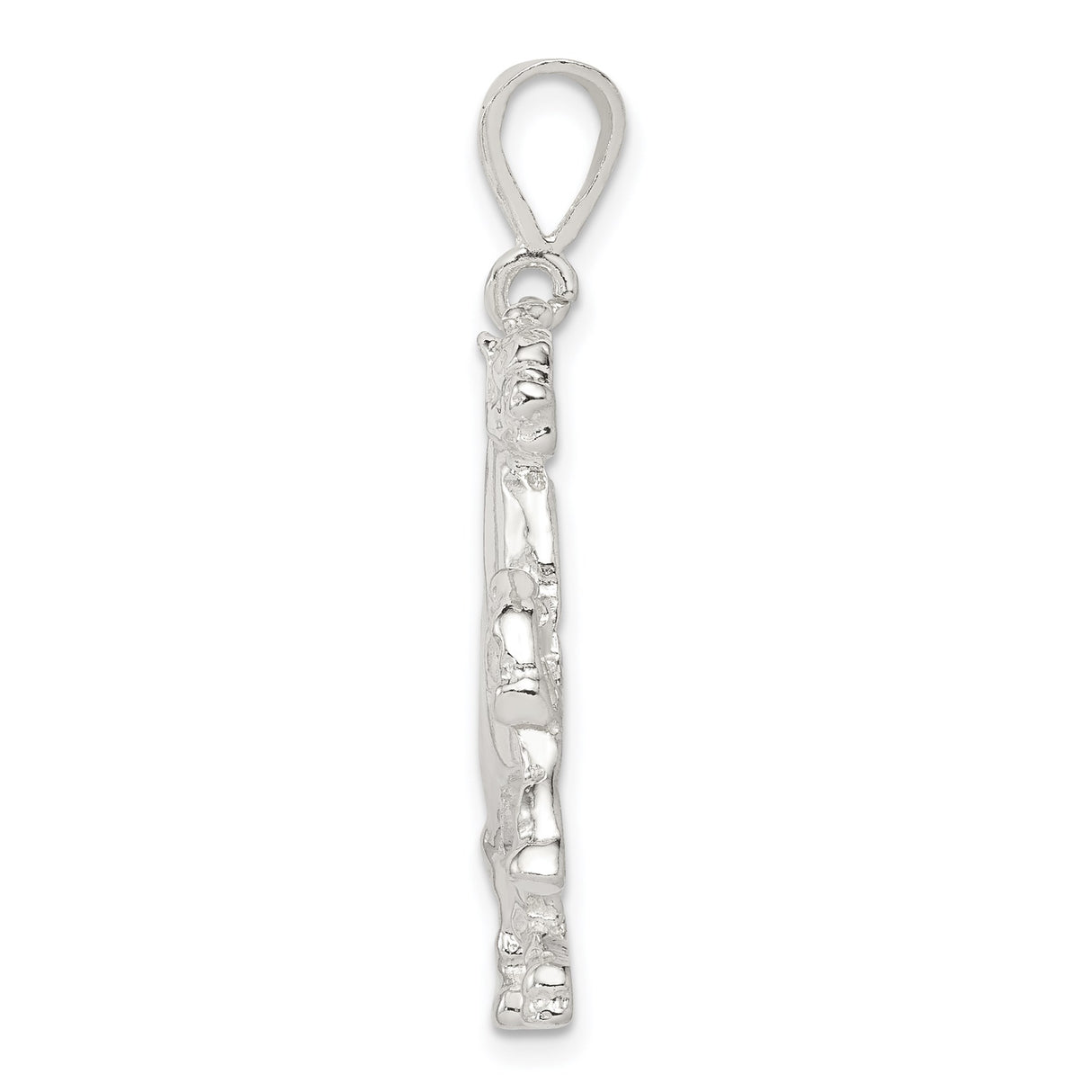Sterling Silver Horse Pendant with Rearing Stallion Design, Western Style Animal Jewelry