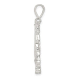 Sterling Silver Horse Pendant with Rearing Stallion Design, Western Style Animal Jewelry