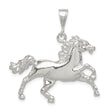 Sterling Silver Horse Pendant with Rearing Stallion Design, Western Style Animal Jewelry