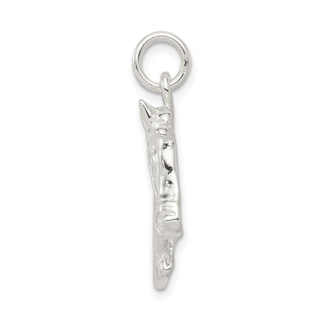 Sterling Silver Horse Head Pendant with Mane and Bridle Detail, Equestrian Jewelry
