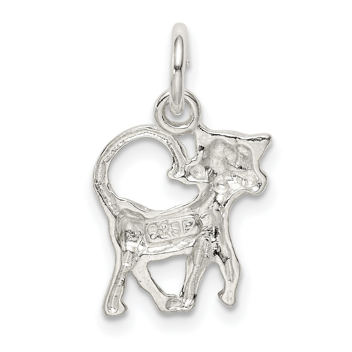 Cat Charm Pendant in Real 925 Sterling Silver