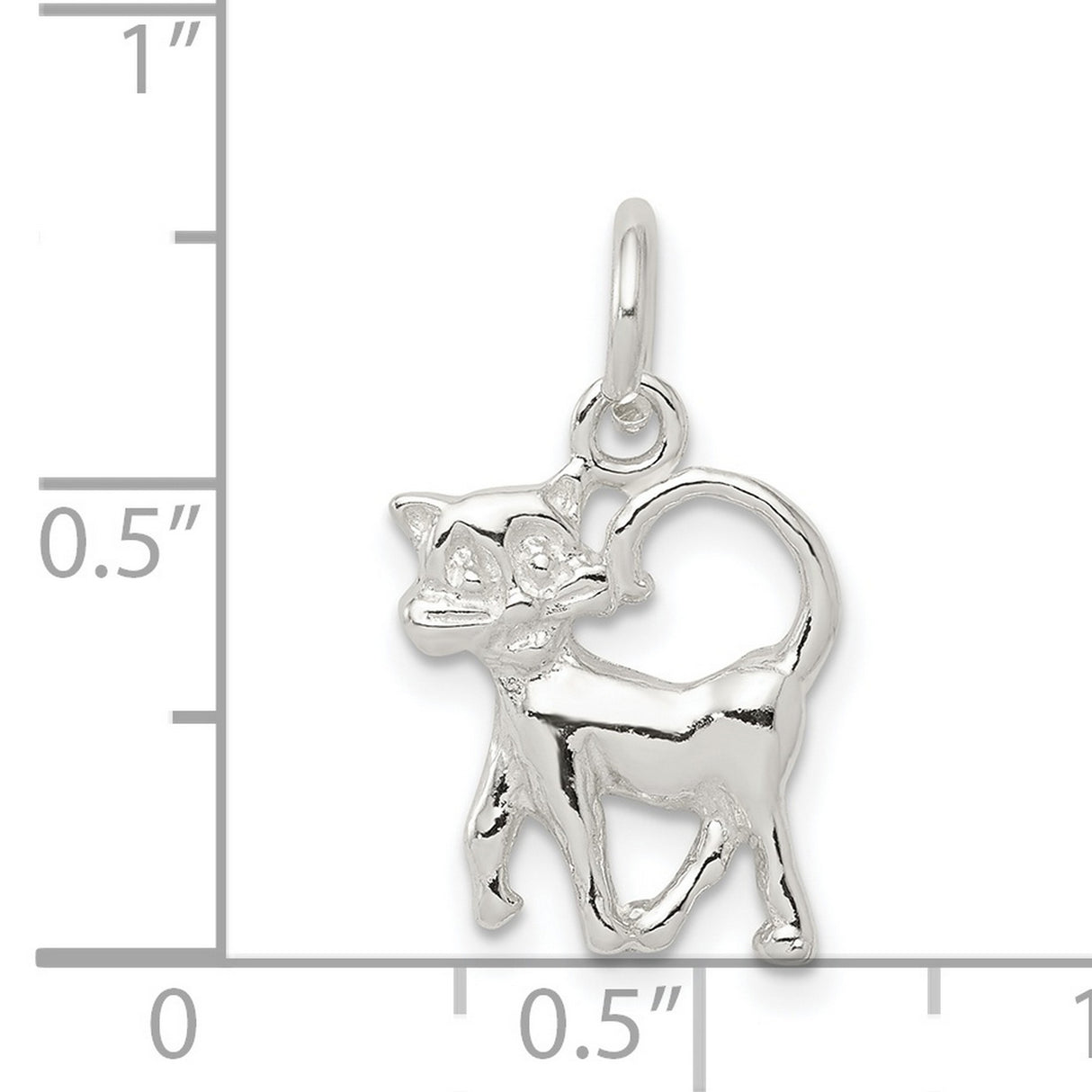 Cat Charm Pendant in Real 925 Sterling Silver