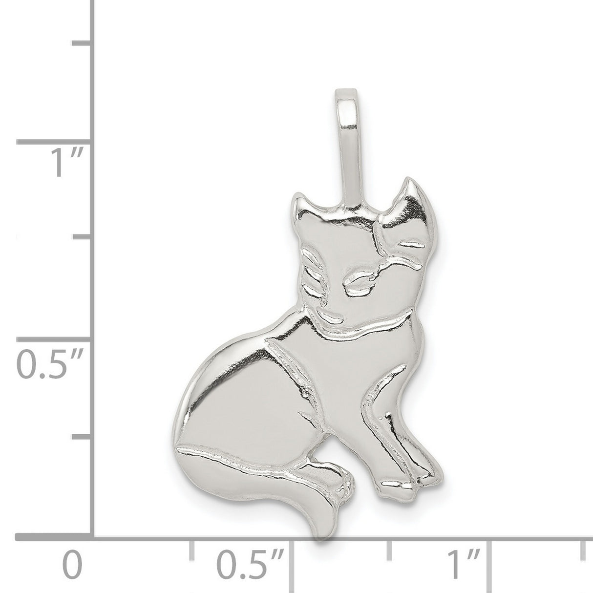 Cat Charm Pendant in Real 925 Sterling Silver