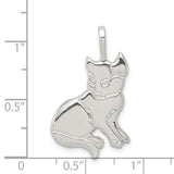 Cat Charm Pendant in Real 925 Sterling Silver