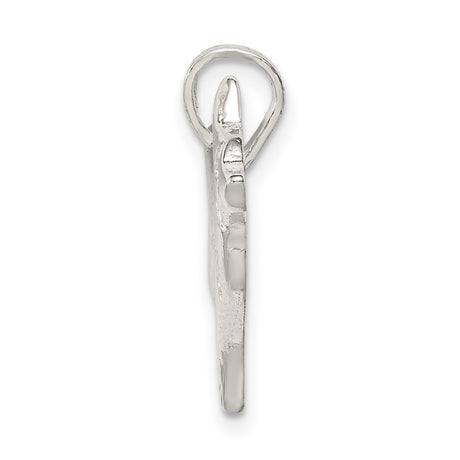 Sterling Silver German Shepherd Silhouette Pendant, Dog Memorial Charm for Women or Unisex Wear