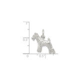 Sterling Silver Schnauzer Pendant, Detailed Dog Design, Animal Jewelry for Dog Lovers